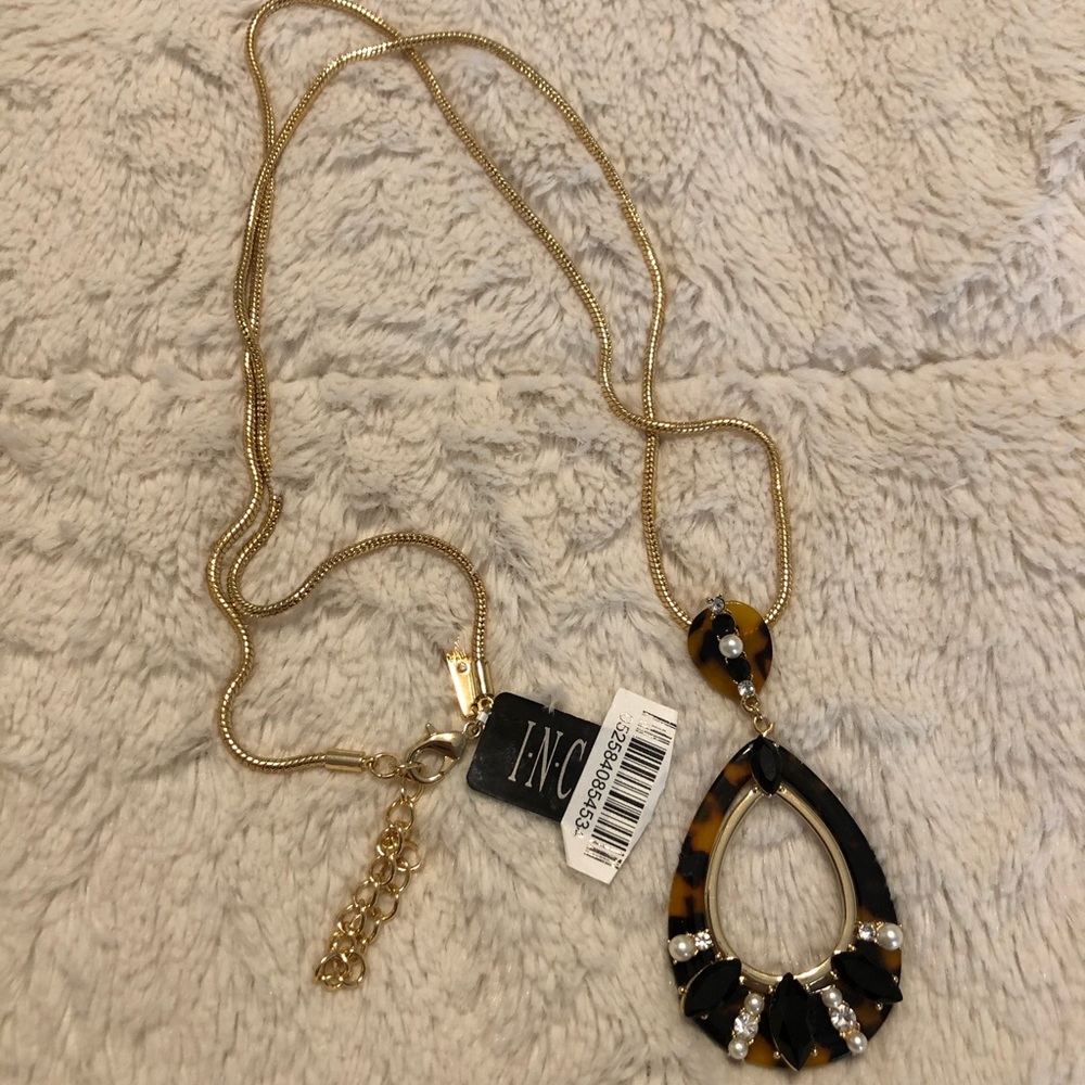 INC Gold Adjustable Cheetah Necklace